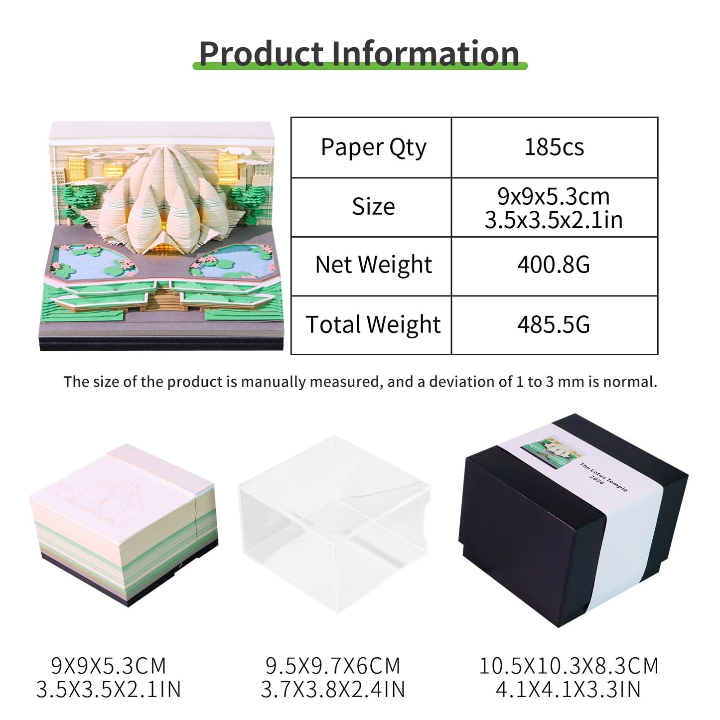 3D-kalender 2026 - Lotustemplet