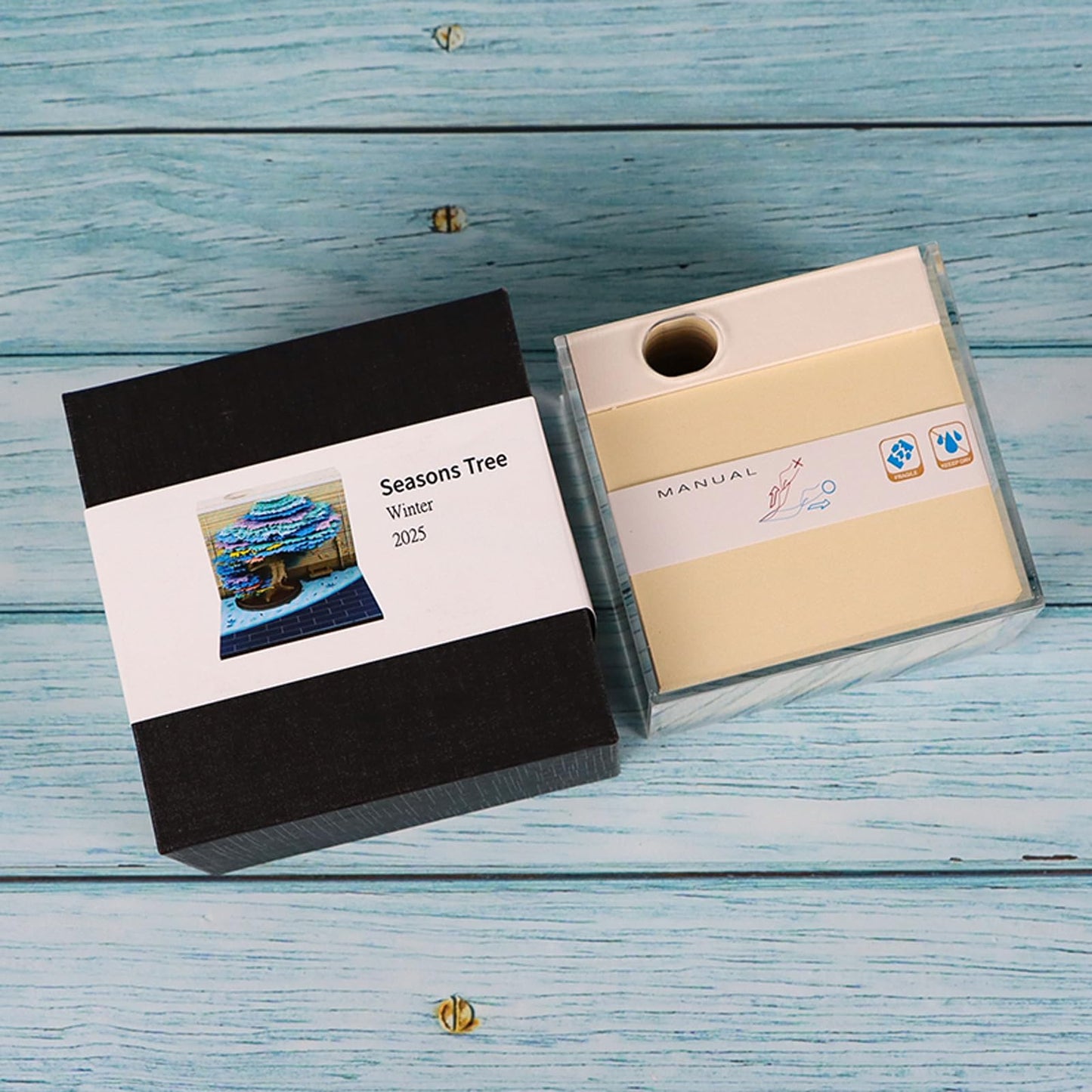 3D-kalender 2026 - Fire årstider træ