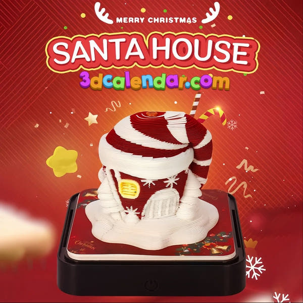 3D-kalender 2026 - Julehat