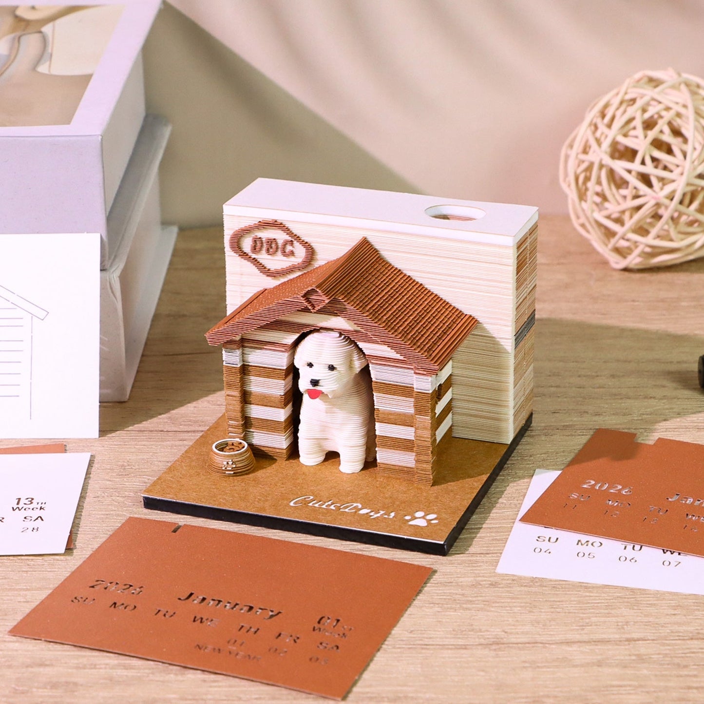 3D-kalender 2026 - Hund