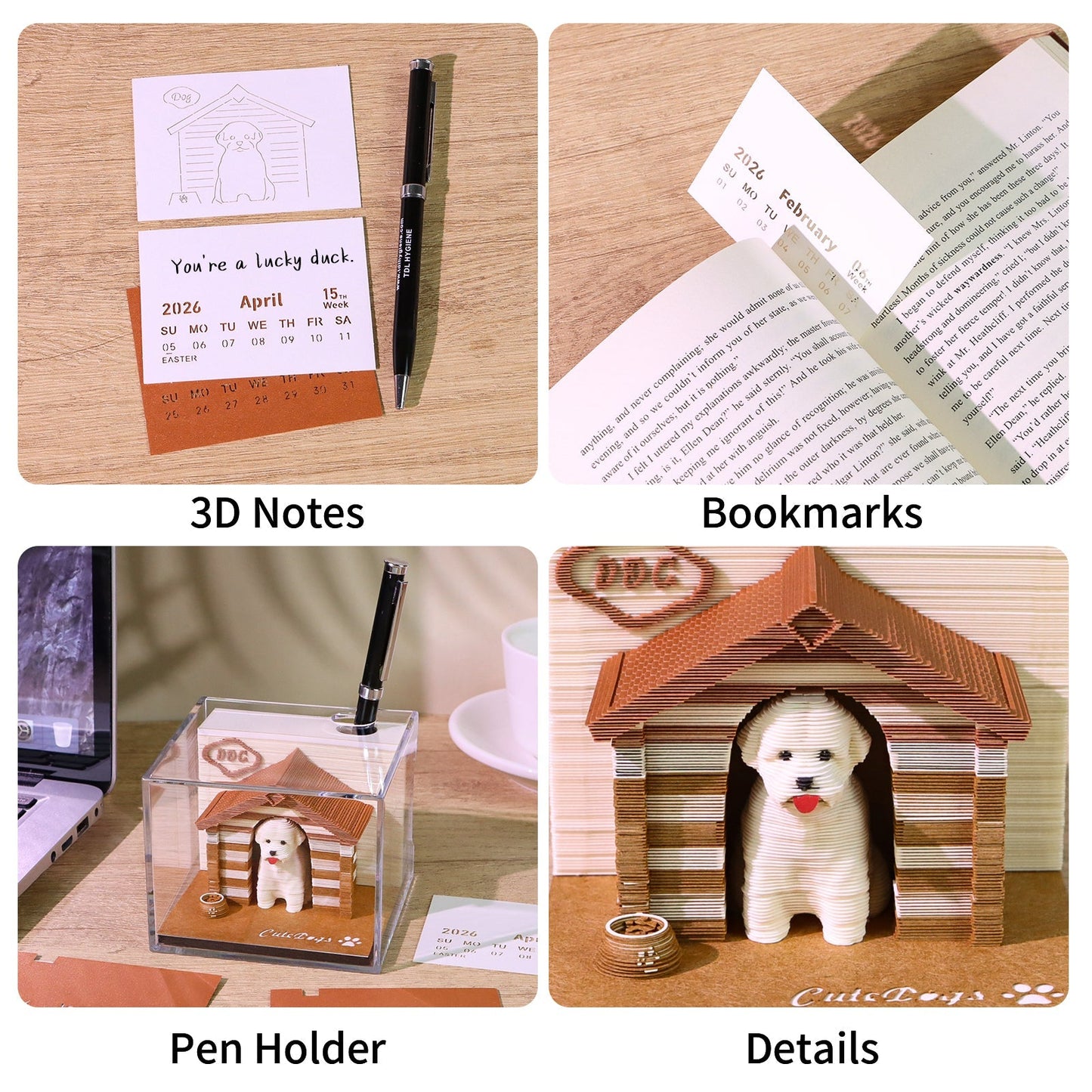 3D-kalender 2026 - Hund