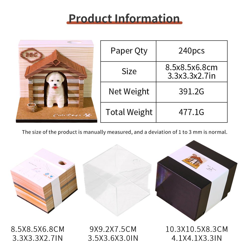 3D-kalender 2026 - Hund