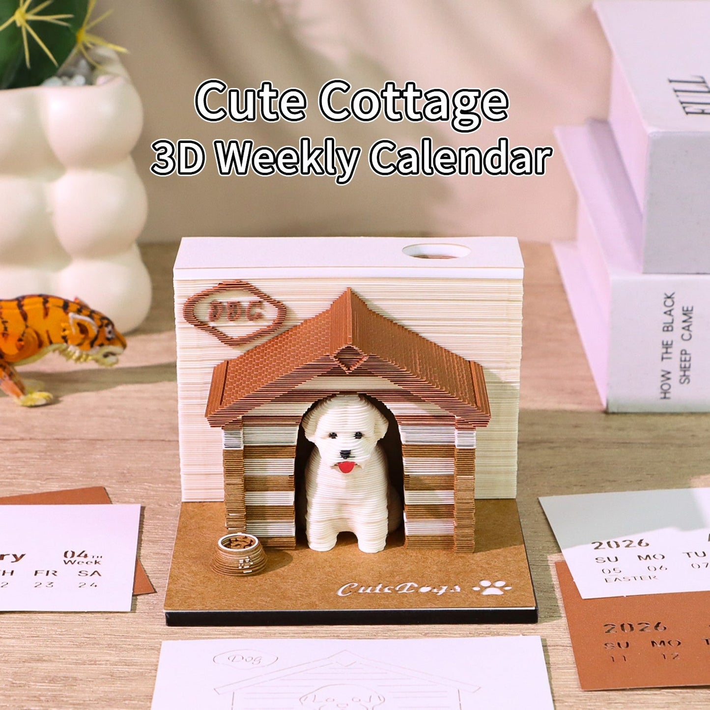3D-kalender 2026 - Hund