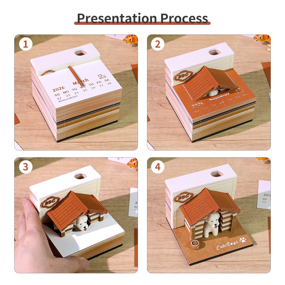 3D-kalender 2026 - Hund