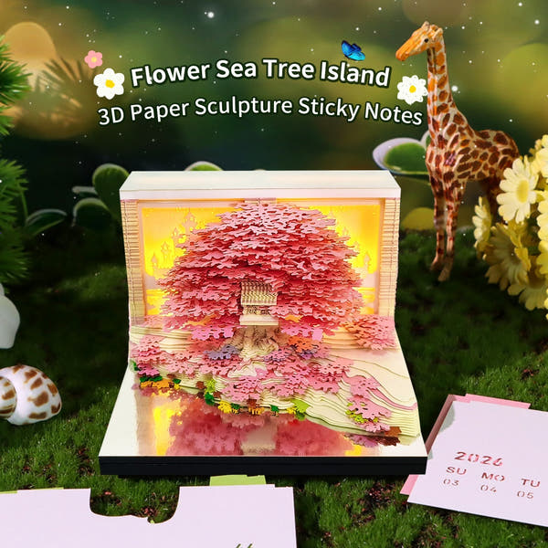 3D-kalender 2026 - Floral Tree Island