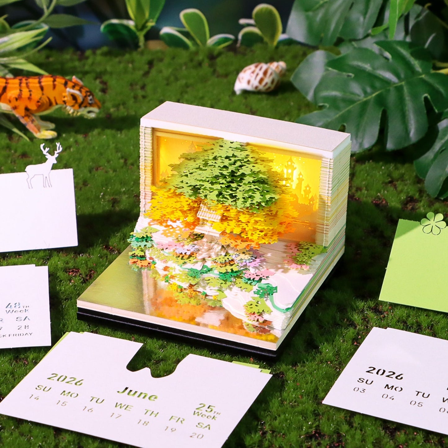 3D-kalender 2026 - Floral Tree Island