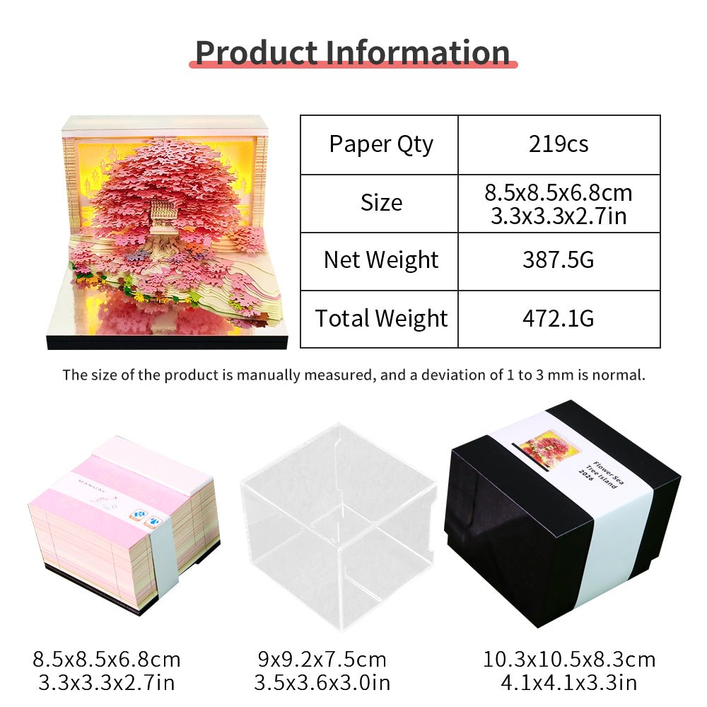 3D-kalender 2026 - Floral Tree Island