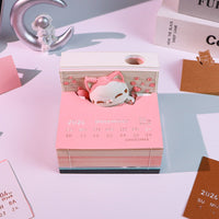 3D Calendar 2026 - Jumping cat