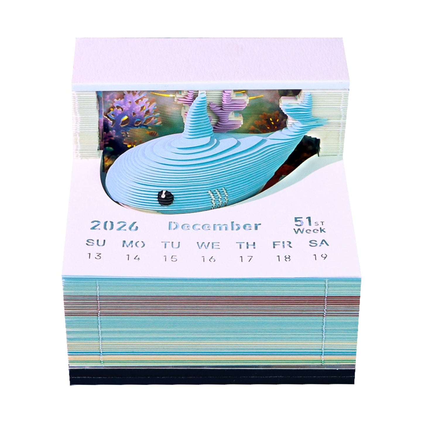 3D Calendar 2026 - Lovely Ocean Shark