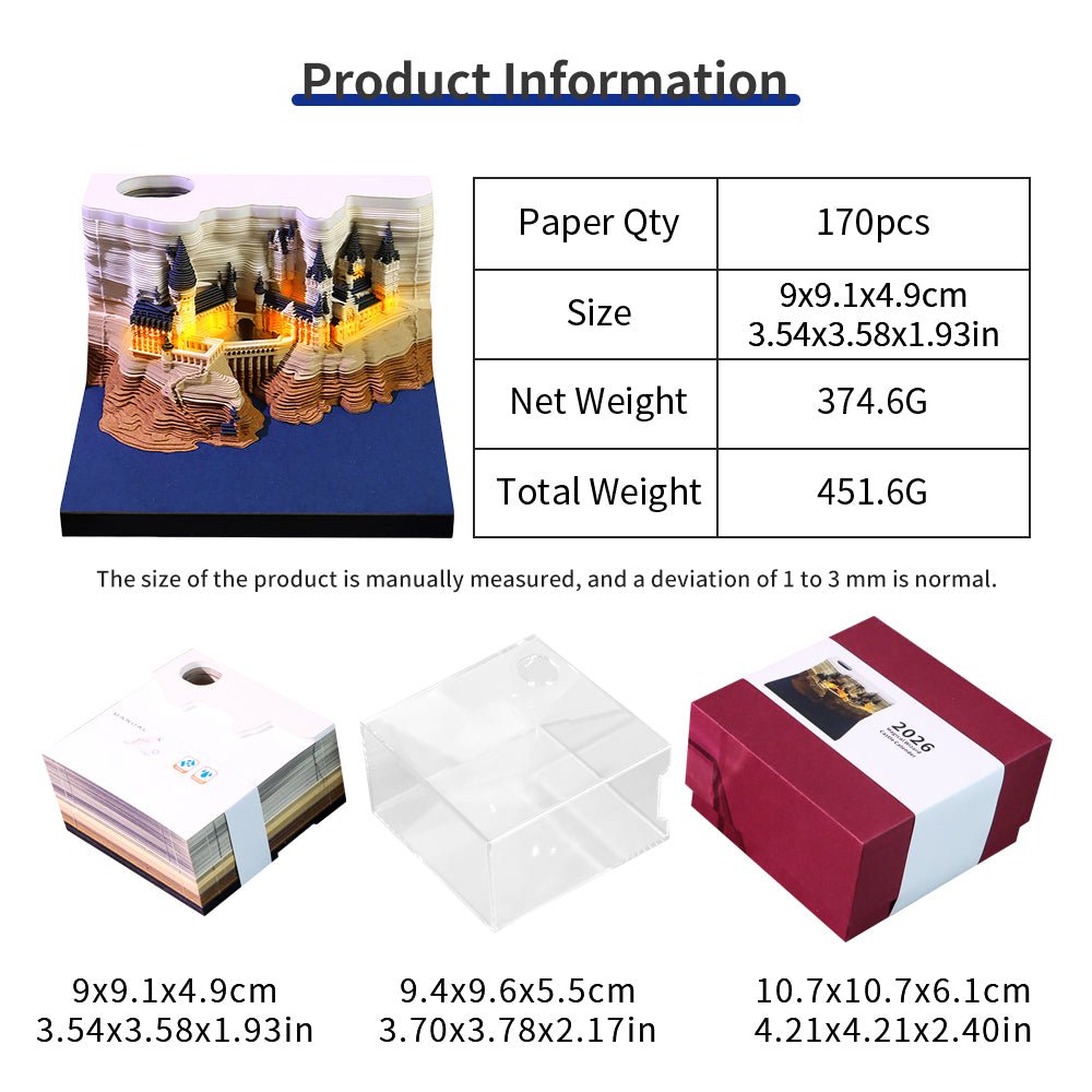 3D Calendar 2026 - Magic Castle