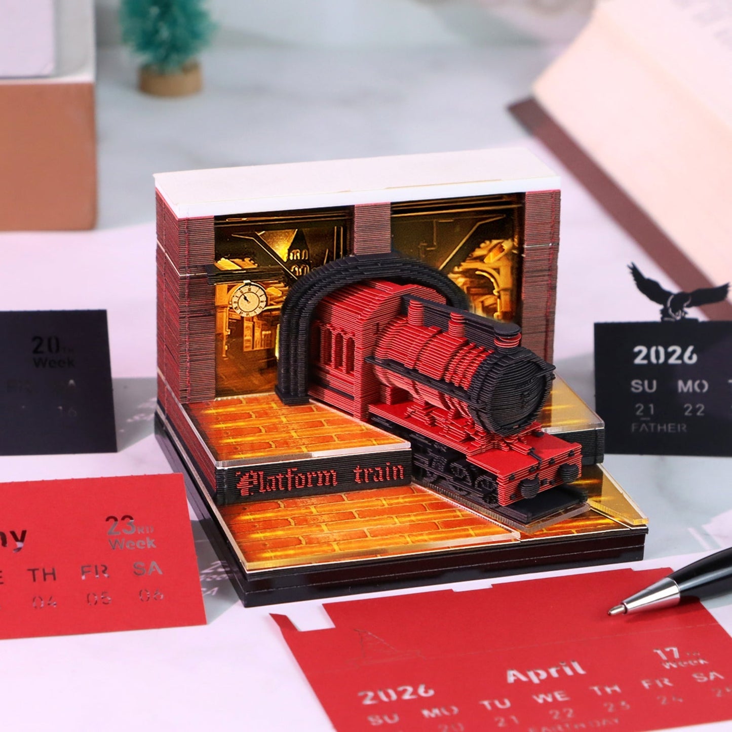 3D-kalender 2026 - Magic Platform Train