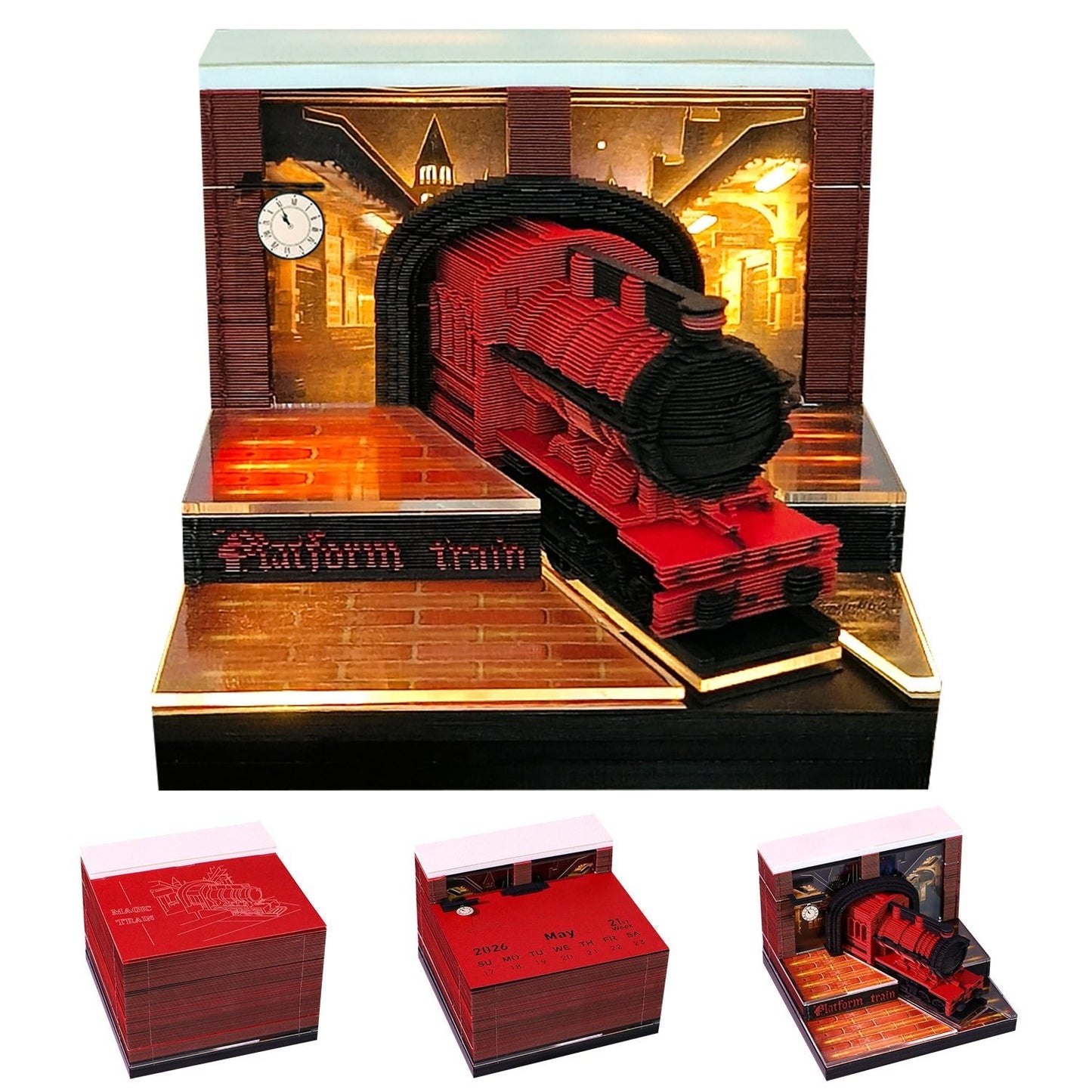 3D-kalender 2026 - Magic Platform Train