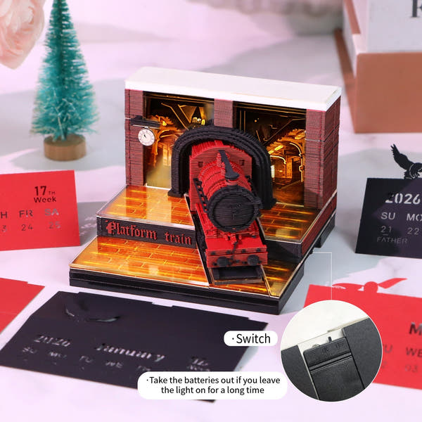 3D-kalender 2026 - Magic Platform Train