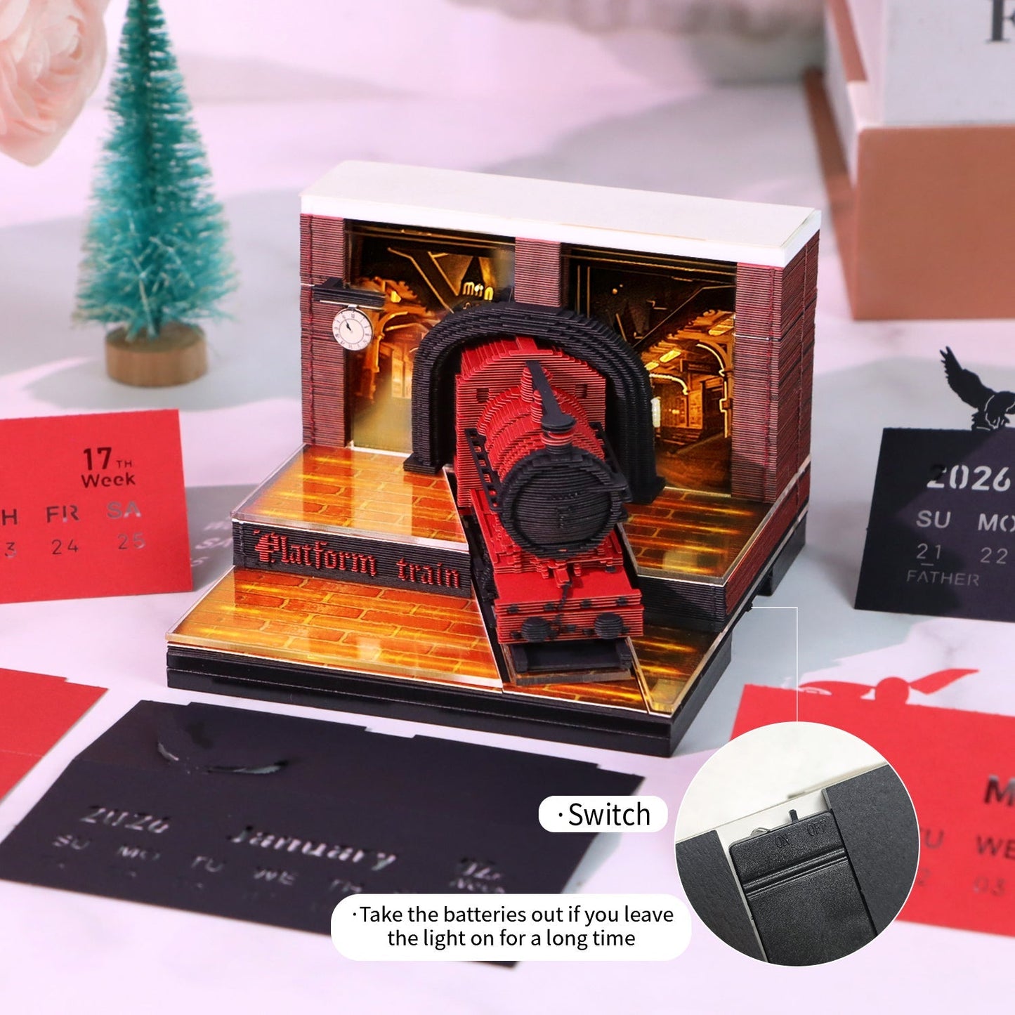 3D-kalender 2026 - Magic Platform Train