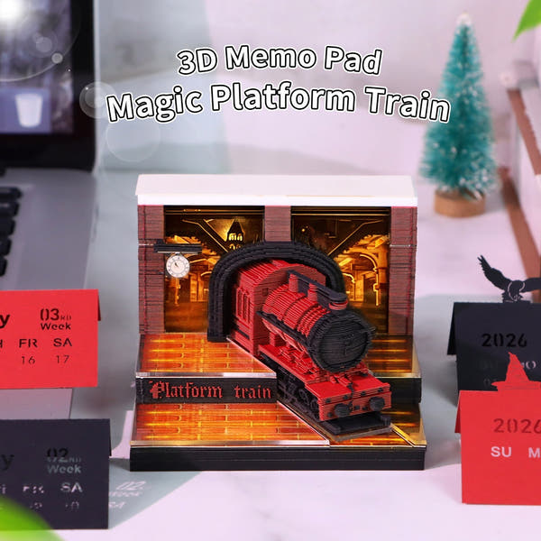 3D-kalender 2026 - Magic Platform Train