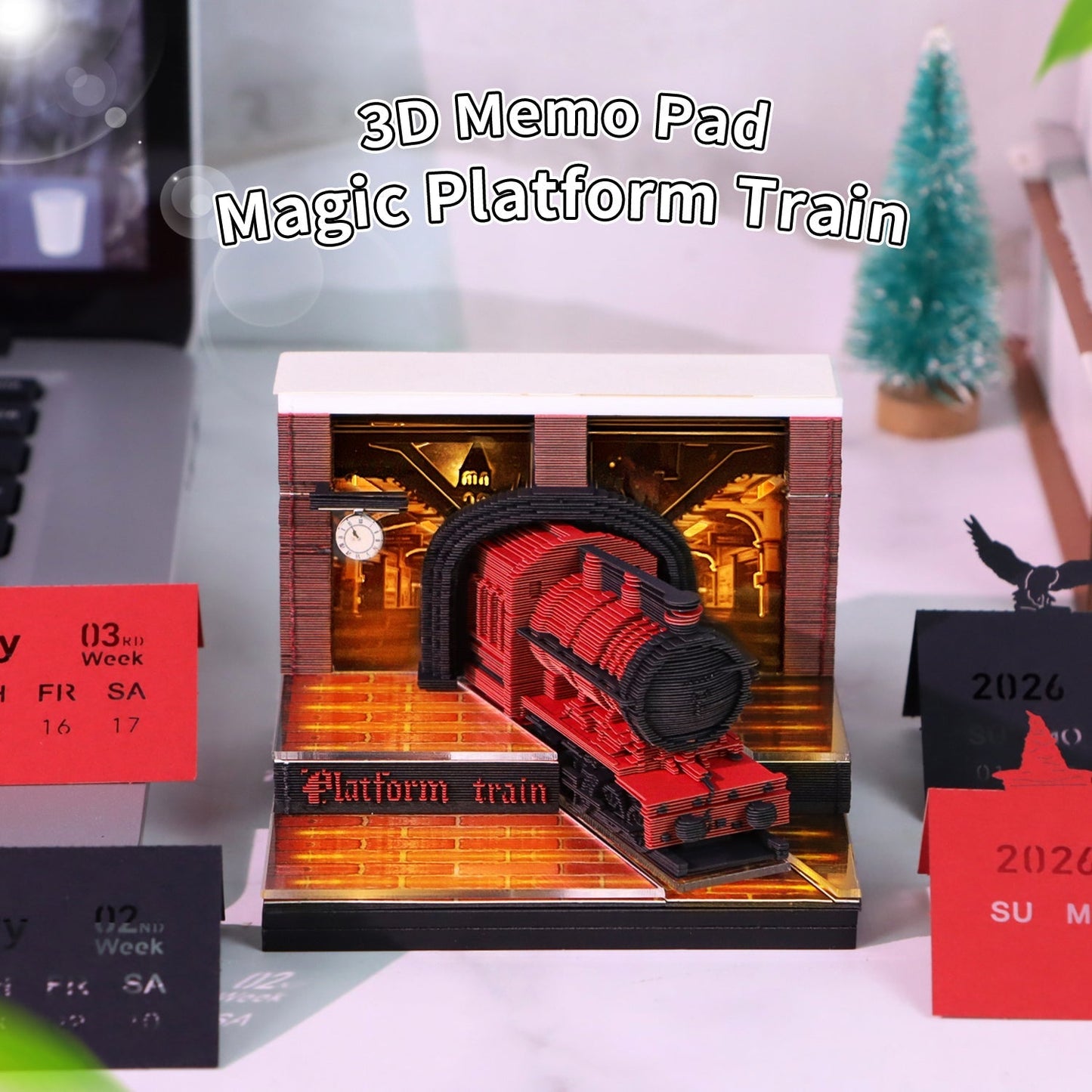 3D-kalender 2026 - Magic Platform Train