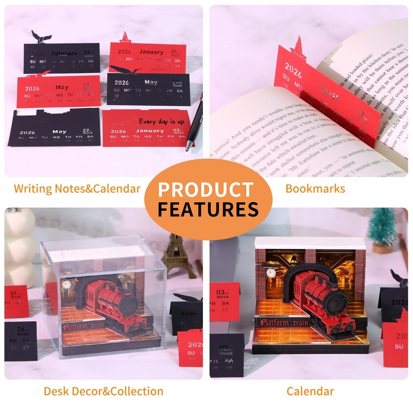 3D-kalender 2026 - Magic Platform Train