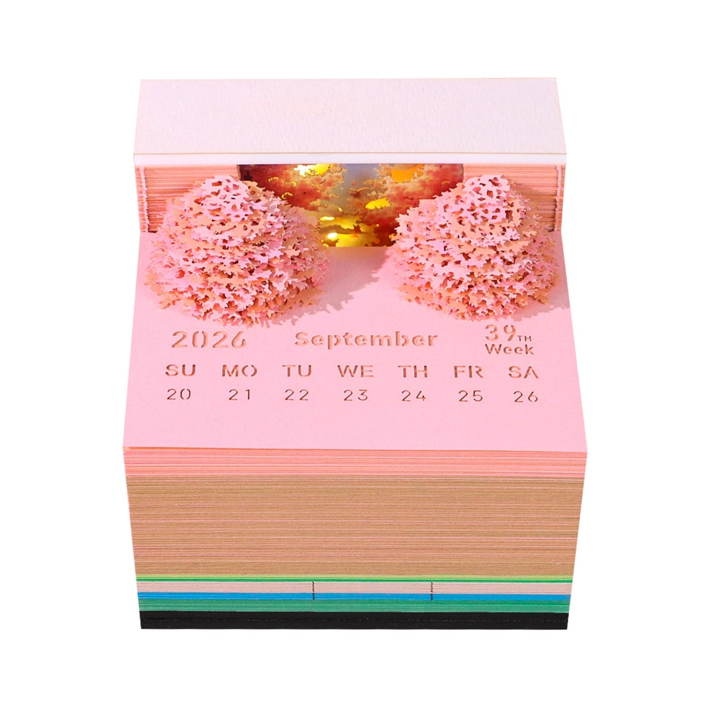 3D Calendar 2026 - Peach Blossom Forest