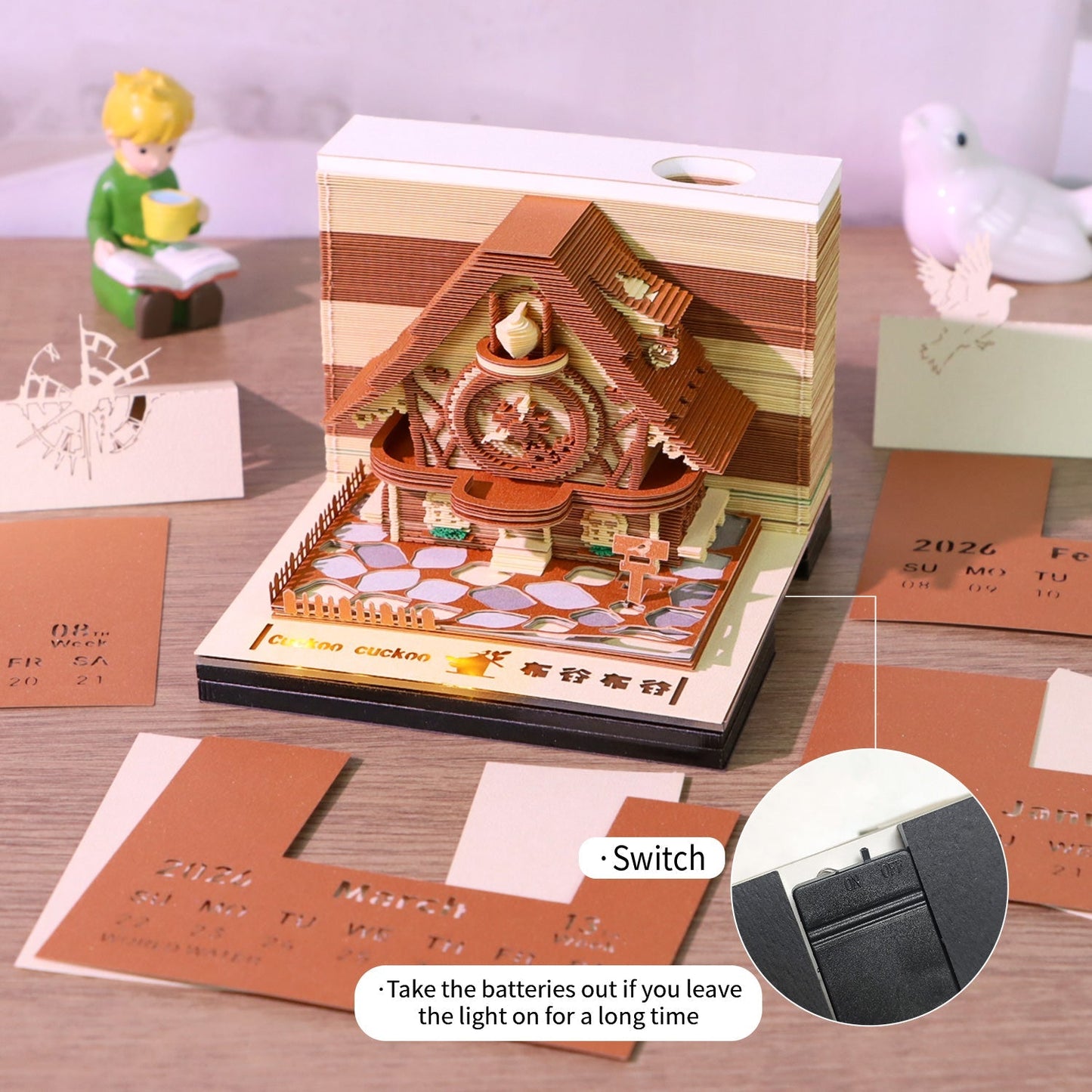 3D Calendar 2026 - Cuckoo