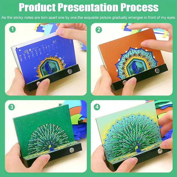 3D-kalender 2026 - Påfugl