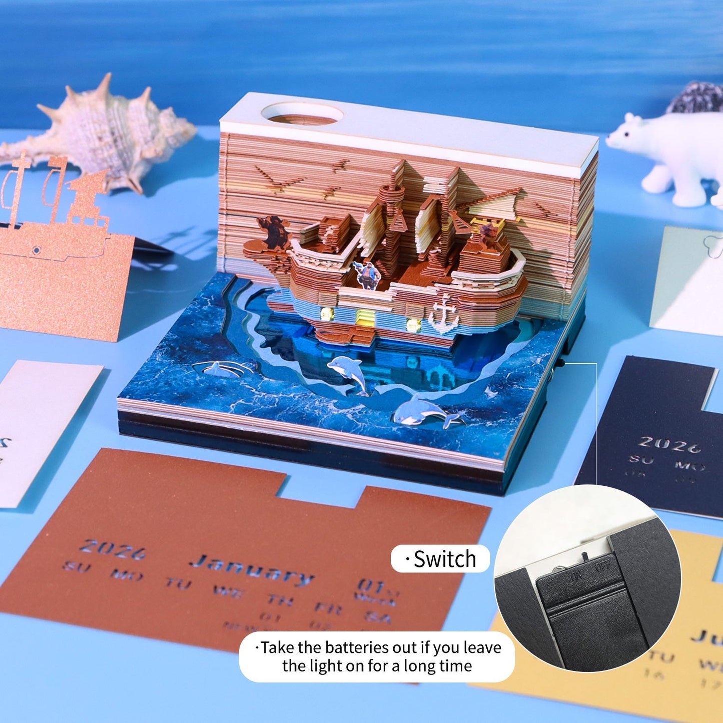 3D-kalender 2026 - Piratskib