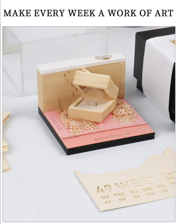 3D-kalender 2026 - Ring