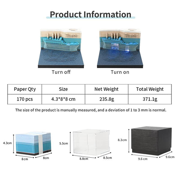 3D-kalender 2026 - Titanic