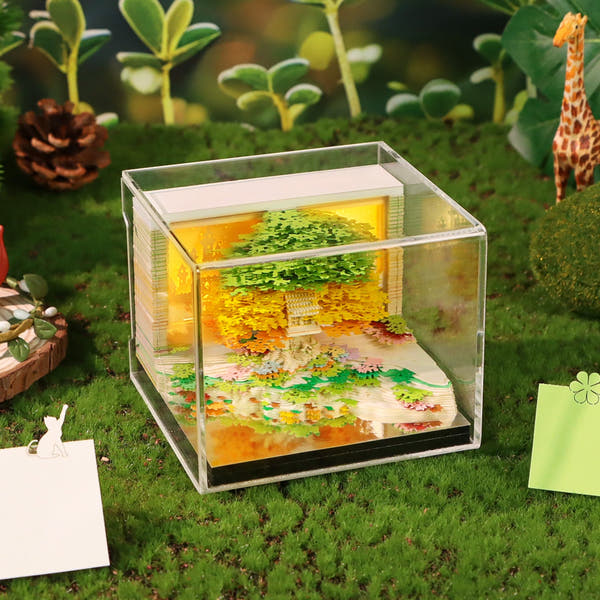 Grønt træhus (med lys) & Kalender 2026)