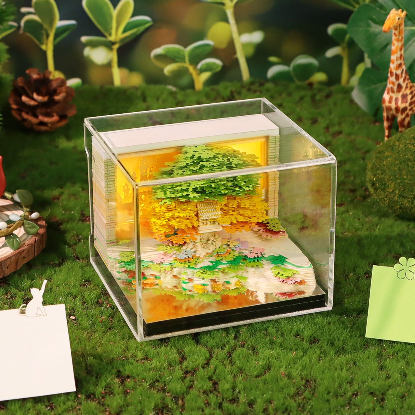 Grønt træhus (med lys) & Kalender 2026)